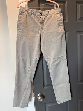 Light Gray Casual Straight-Leg Pants